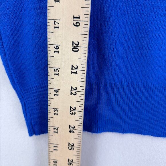 VTG CARMEL Sweater Mens Medium Royal Blue V-Neck‎ Pullover Retro 70s 80s USA - Picture 6 of 7